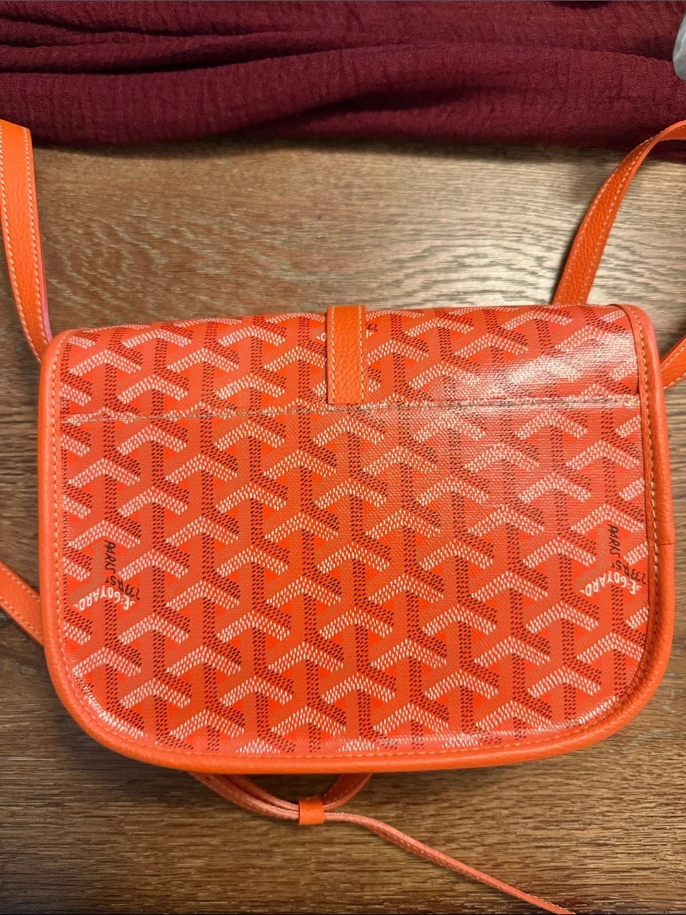 Goyard Orange Signature Chevron Crossbody - Picture 2 of 5